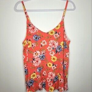 Torrid Floral Tank Top Adjustable Straps